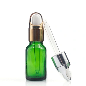 15ml Cosmetic Container green color Essential Oil Glass Dropper Bottle  Manufacturers hot sale