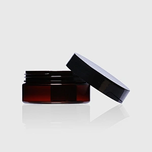 100ml Recycling Plastic PET Amber Empty Packaging Jar Containers