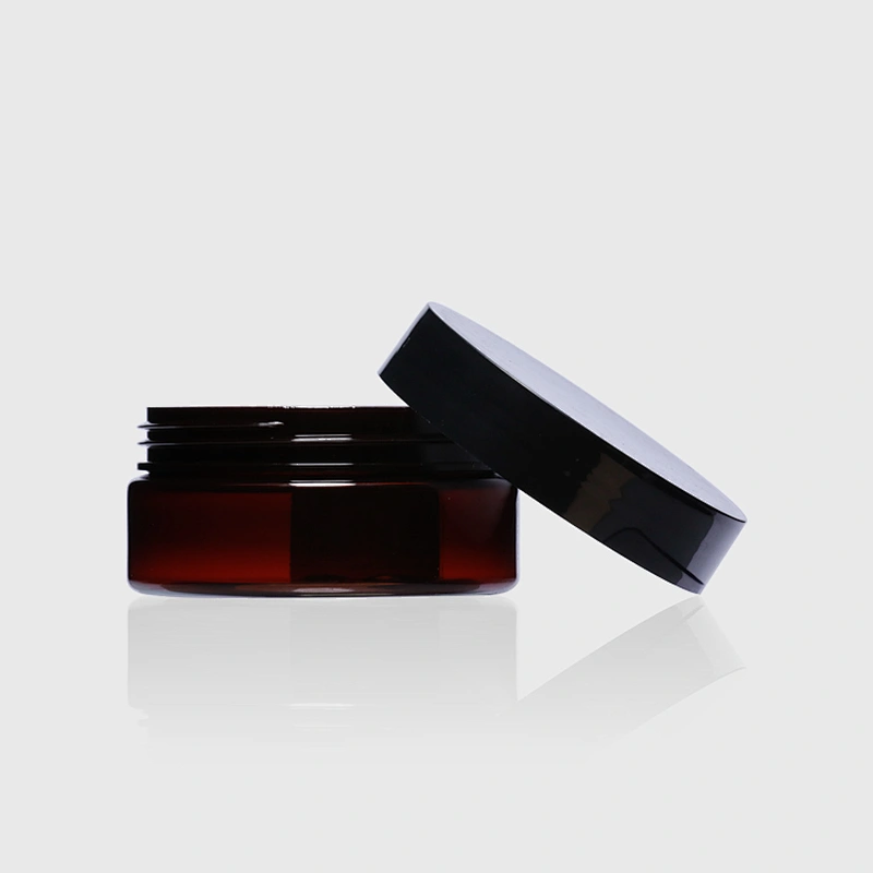 100ml Recycling Plastic PET Amber Empty Packaging Jar Containers