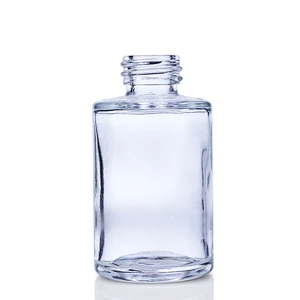 Empty Clear Black Pump Bottle makeup containers Liquid Foundation Packaging Glass Bottle Cosmetic