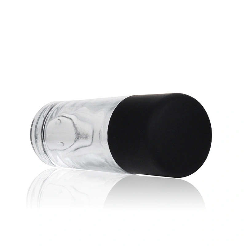 High quality cosmetic packaging 30ml 1oz lotion foundation liquid makeup glass pump bottle