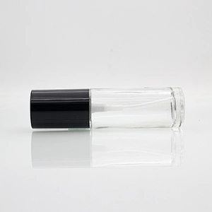 High quality cosmetic packaging 30ml 1oz lotion foundation liquid makeup glass pump bottle