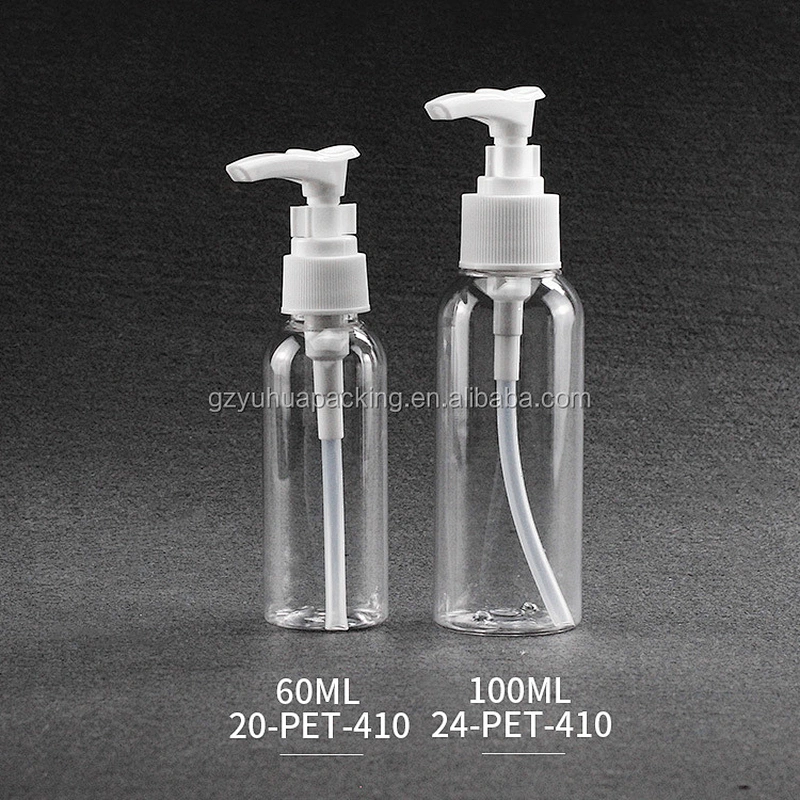 60ml 2oz Wholesale Empet Clear PET bottle with lotion pump