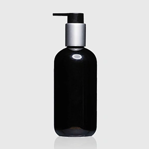 250ml Recycling Empty Black Plastic PET Lotion Pump Shampoo Bottle 8 oz Plastic Bottle With Pump