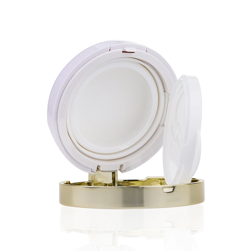 Air Cushion Box Empty Round Pressed Makeup Compact Powder Case with Mirror