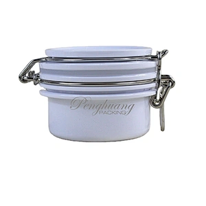 Spot airtight 40ml round shape airtight container kilner Jar with clasp lock lid wire bail jar for  cosmetic skin care cre honey