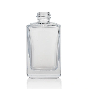 30ml square empty cosmetic Factory supply liquid foundation glass bottle/container make up packaging with squeeze pump