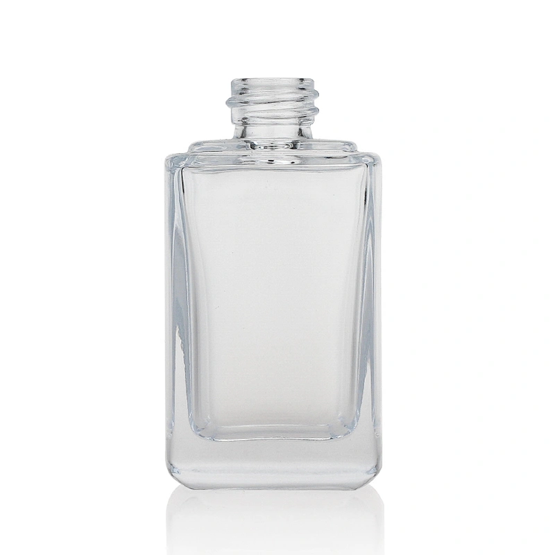 30ml square empty cosmetic Factory supply liquid foundation glass bottle/container make up packaging with squeeze pump