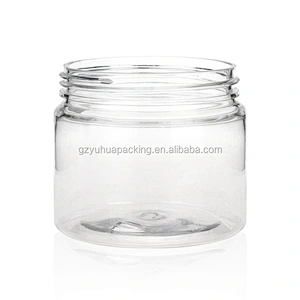 180ml PET transparent clear plastic jar with lids food jar with black lid packaging cosmetic plastic jar Skin Care Cream