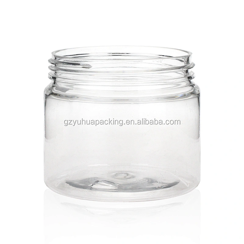 180ml PET transparent clear plastic jar with lids food jar with black lid packaging cosmetic plastic jar Skin Care Cream