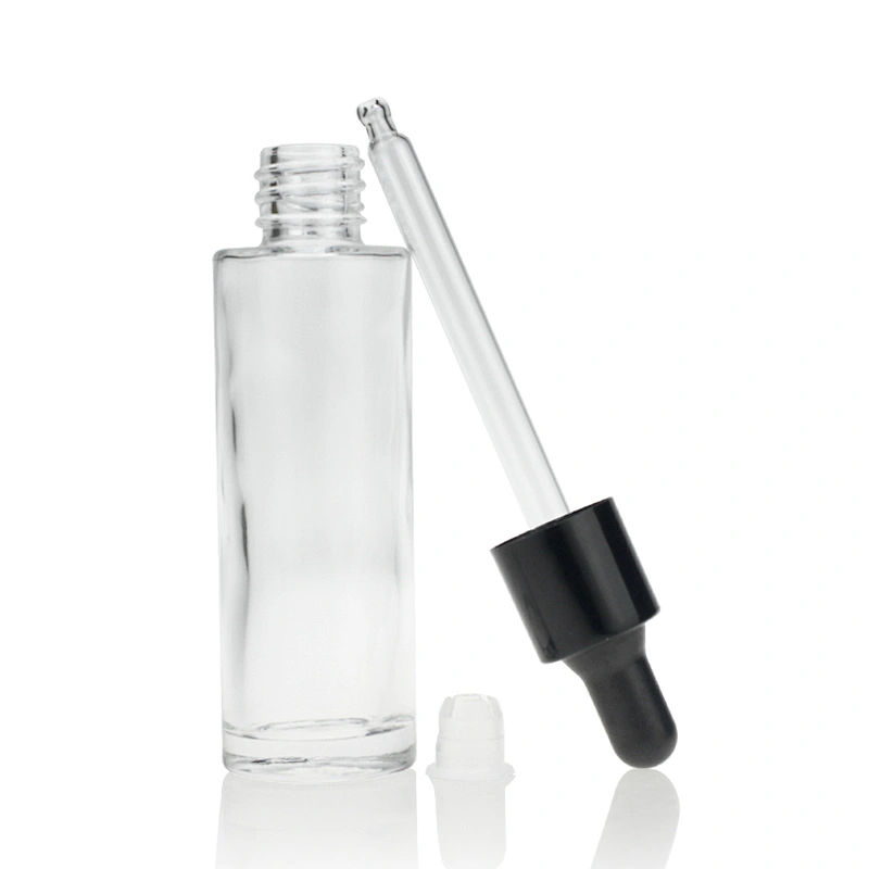 Classical Cosmetic Packaging 30ml Clear Glass Dropper Bottle Serum Bottle manufacturer for wholesale price