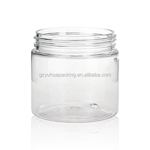 200ml PET transparent packaging cosmetic jar with screw lid eye cream plastic jar recycled plastic cosmetic jars