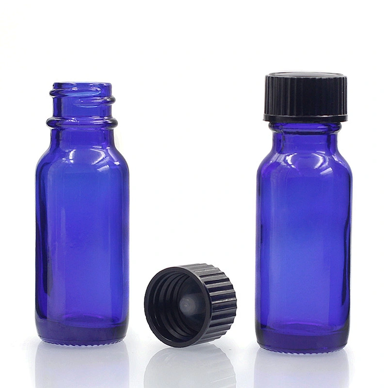 Boston Glass Bottles Massage Oil Glass Dropper Bottle 15ml Blue Body