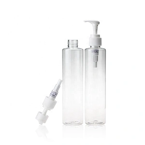 Slender shape clear 250ml Empty Plastic spray bottle  sanitizer bottle with cap/ dip /lotion pump
