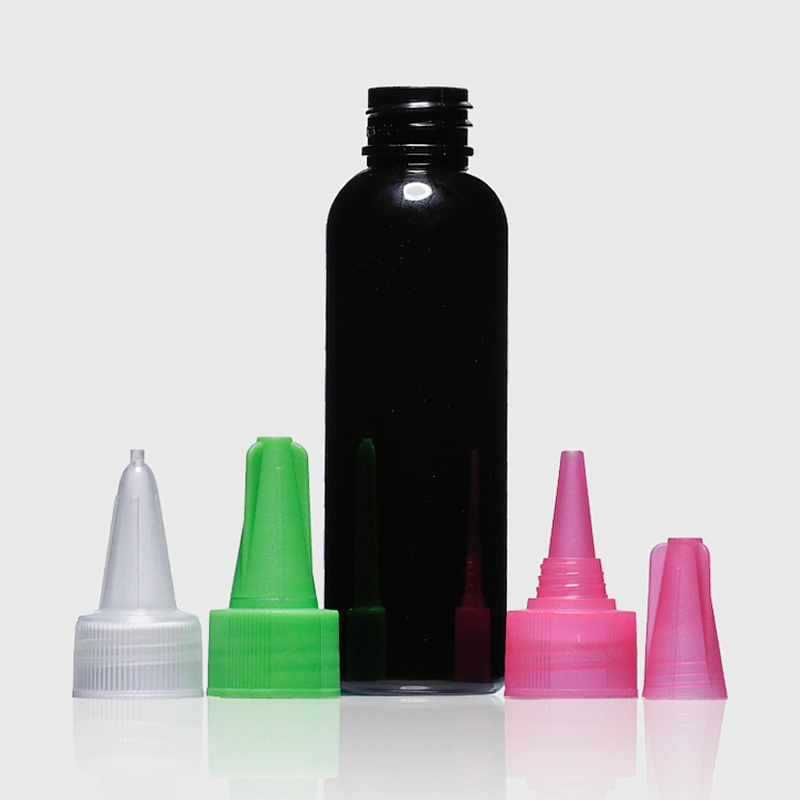 2oz 60ml Empty Black Plastic PET Mini Spray Bottle for Cosmetic Packaging