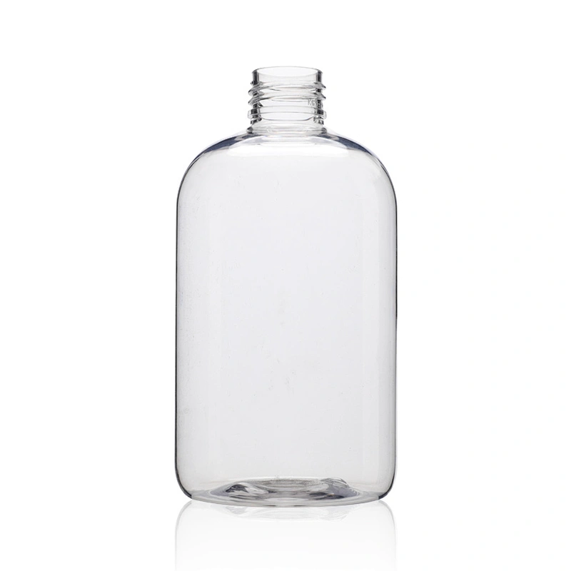 fat round empty plastic bottle 300ml 360 ml 500ml clear plastic Shampoo PET personal care lotion bottle container OEM supplier