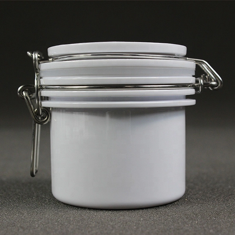 Hot Style small skin care cream lotion cosmetic customized Plastic kilner clip top seal lock jar