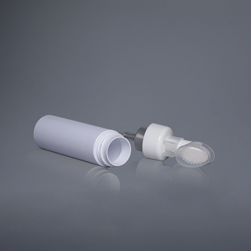 250ml Empty White Plastic Pump Sprayer Bottle with Brush