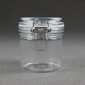 Spot airtight PET 200g  unbreakable smooth body pyramid clip top jar for body Scrub skin care cream/canned food