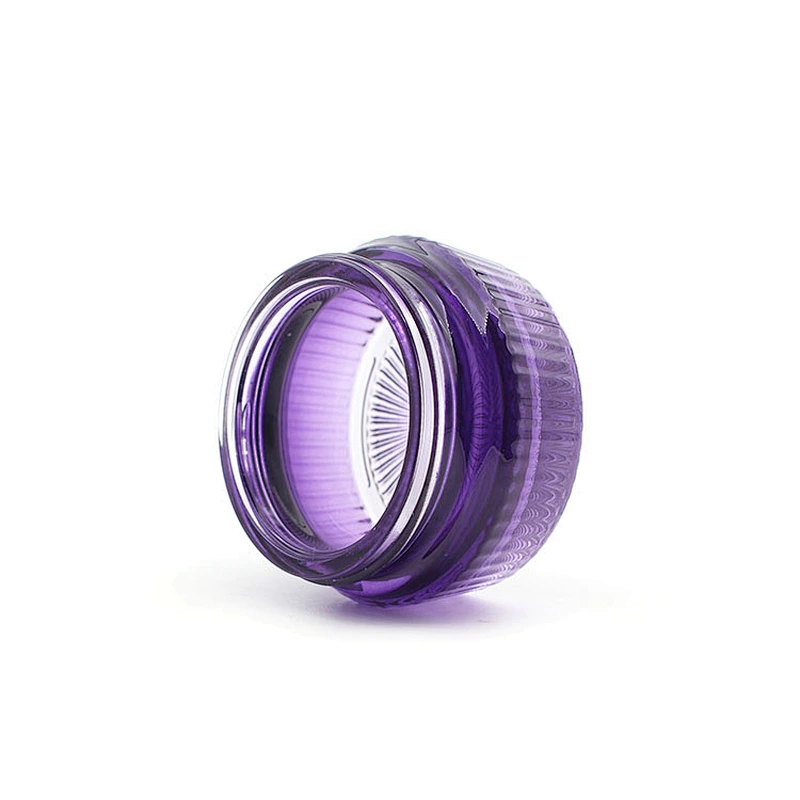 Clear Purple  Glass jar  30g  50g Custom Color   Face Cream Jars Container Manufacturers Cosmetic Packaging Set for Skin Jar