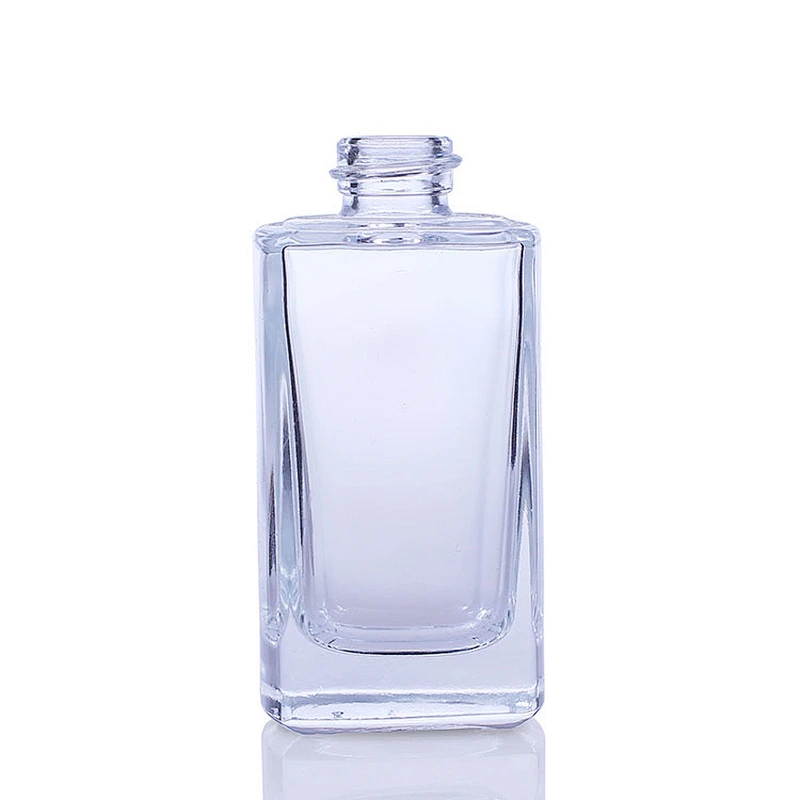 Luxury packaging 30ml frosted empty square bottle liquid makeup glass foundation bottle with Dropper pump