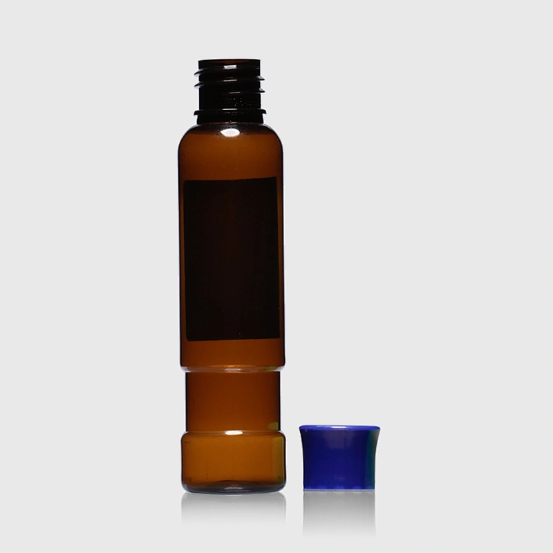 40ml Empty Amber Plastic PET Bottle with Screw Cap