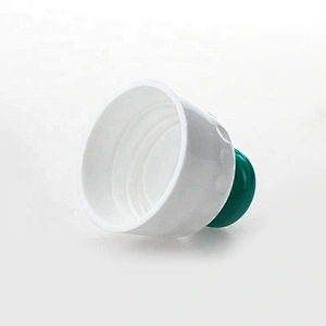 Professional design ribbed white with green head PP plastic cap for soap dispenser pump top replacement pump