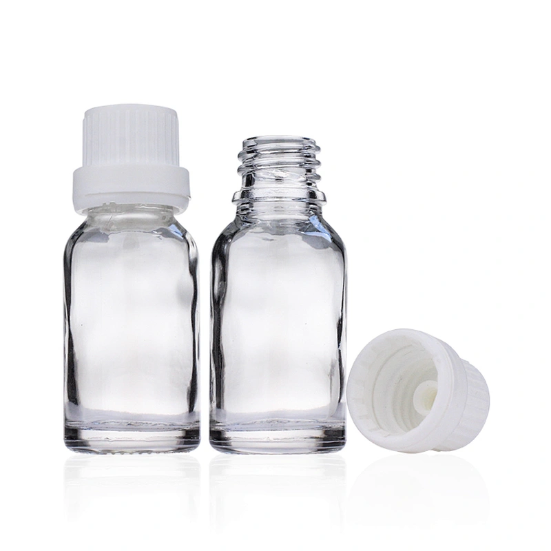 15ml/0.5oz Empty Refill Portable Clear Glass Dropper Bottle with Eye Dropper