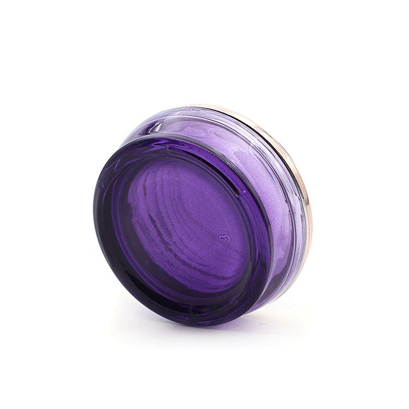 Clear Glass jar 30/50g Custom Color Gradient purple Face Cream Jars Container Manufacturers Cosmetic Packaging Set for Skin Jar