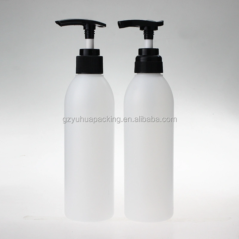 250ml Biodegradable PE Plastic Shampoo Sprayer Bottle Packaging 8oz Plastic Bottle Pump Shampoo Bottles Personal Care