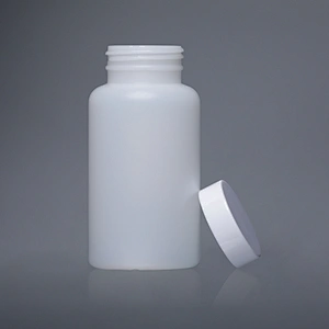 150ml 5oz Empty White Plastic PE Pill Bottle with Screw Cap