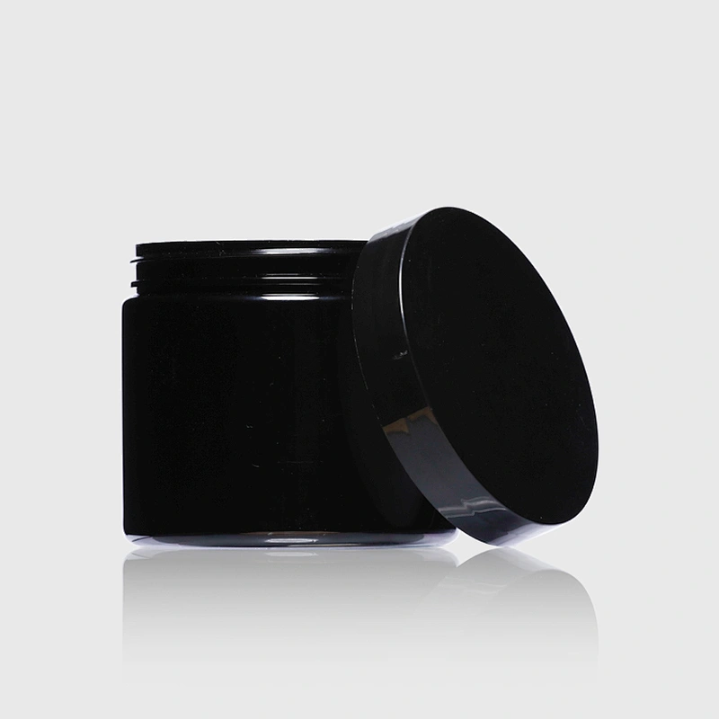 500ml Recycling Plastic PET Black Empty Packaging Jar Containers