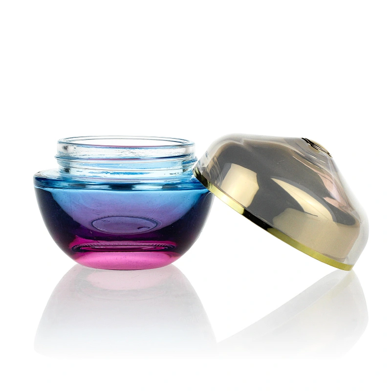 Square Glass jar 15g 20g 50g Color Custom Face Cream Jars Container Manufacturers Cosmetic Packaging Set for Skin Care Good Jar