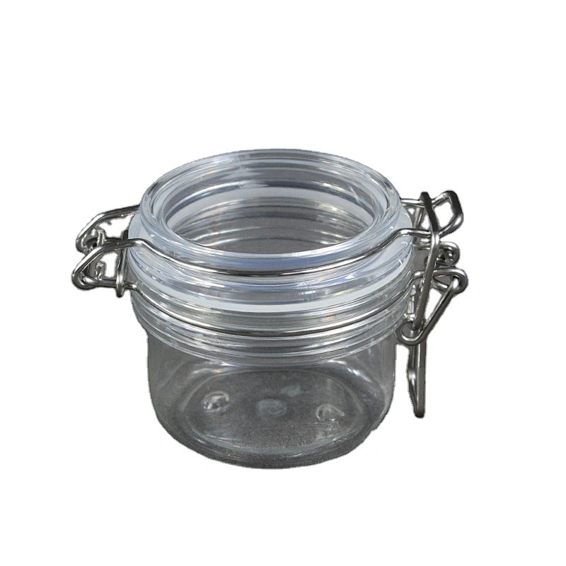 120ml skin care cream lotion cosmetic customized Plastic kilner clip top seal lock jar