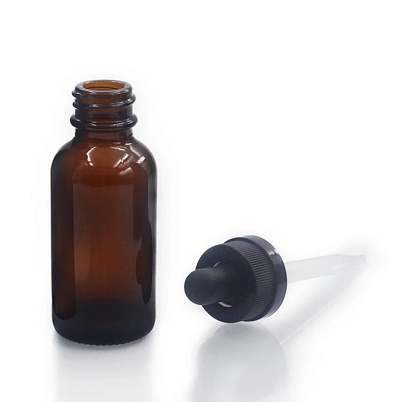 Boston Glass Bottles Massage Oil Glass Dropper Bottle 30ml Amber Body
