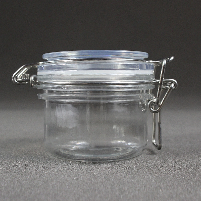 120ml skin care cream lotion cosmetic customized Plastic kilner clip top seal lock jar