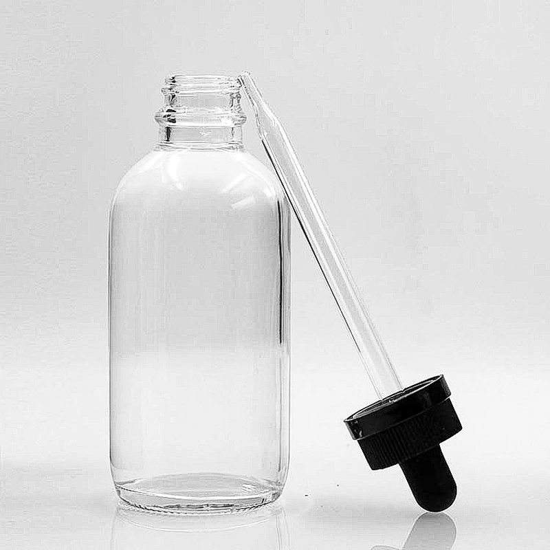 Boston Glass Bottles Massage Oil Glass Dropper Bottle 120ml Clear Body