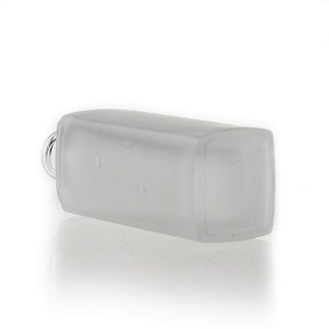 30ml frosted empty square bottle liquid lotion glass foundation bottle with Dropper pump black cap