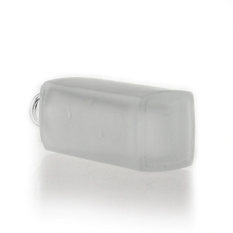 30ml frosted empty square bottle liquid lotion glass foundation bottle with Dropper pump black cap