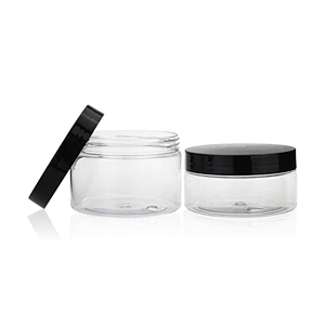 200ml Recycling Plastic PET Clear Empty Cosmetic and Food Jar Containers Jars and Lids