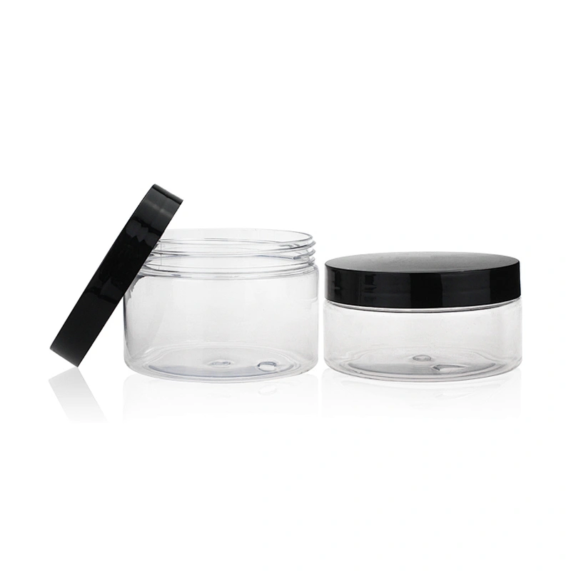 200ml Recycling Plastic PET Clear Empty Cosmetic and Food Jar Containers Jars and Lids