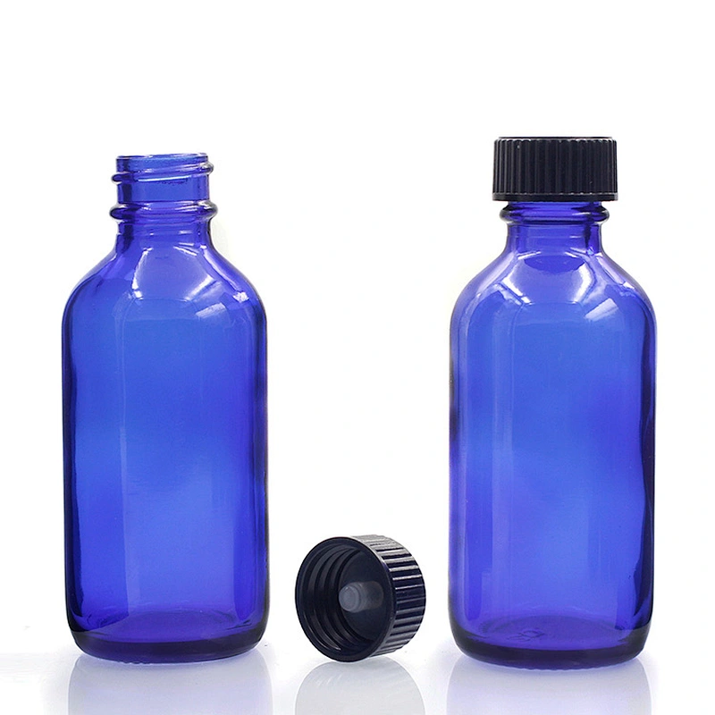 Boston Glass Bottles Massage Oil Glass Dropper Bottle 60 ml Blue Body