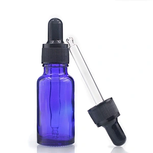 20ml Cosmetic Container blue color Essential Oil Glass Dropper Bottle  Manufacturers hot sale