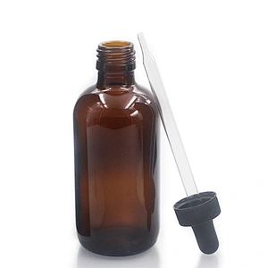 Boston Glass Bottles Massage Oil Glass Dropper Bottle 120 ml Amber Body