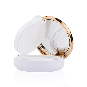 Air Cushion Box Empty Round Pressed Makeup Compact Powder Case with Mirror