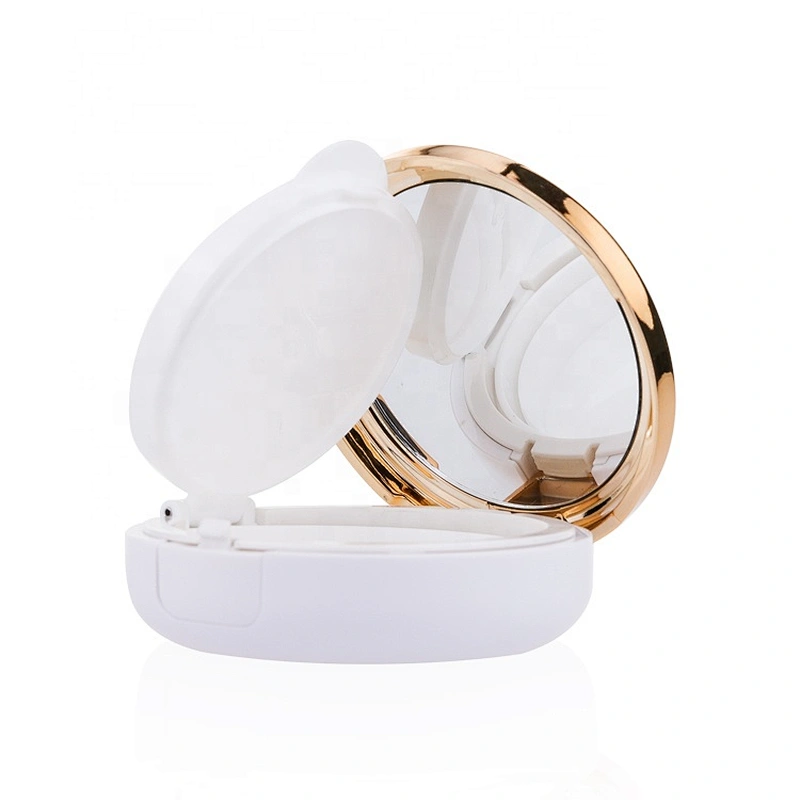 Air Cushion Box Empty Round Pressed Makeup Compact Powder Case with Mirror
