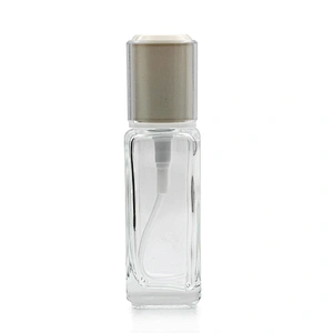 Clear Square Glass Bottles Glass Lotion Bottle  Clear Custom Face Oil Bottles Container Manufacturers Set