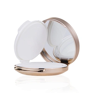 high quality wholesale compact foundation case empty round pressed pink compact powder case with mirror