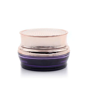 Clear Glass jar 30/50g Custom Color Gradient purple Face Cream Jars Container Manufacturers Cosmetic Packaging Set for Skin Jar