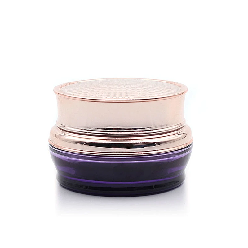 Clear Glass jar 30/50g Custom Color Gradient purple Face Cream Jars Container Manufacturers Cosmetic Packaging Set for Skin Jar